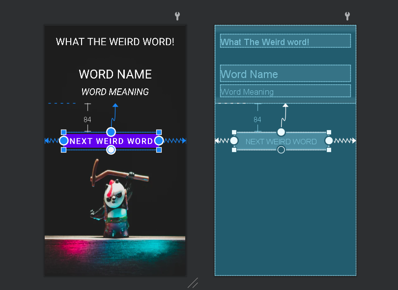 What The Weird Word layout