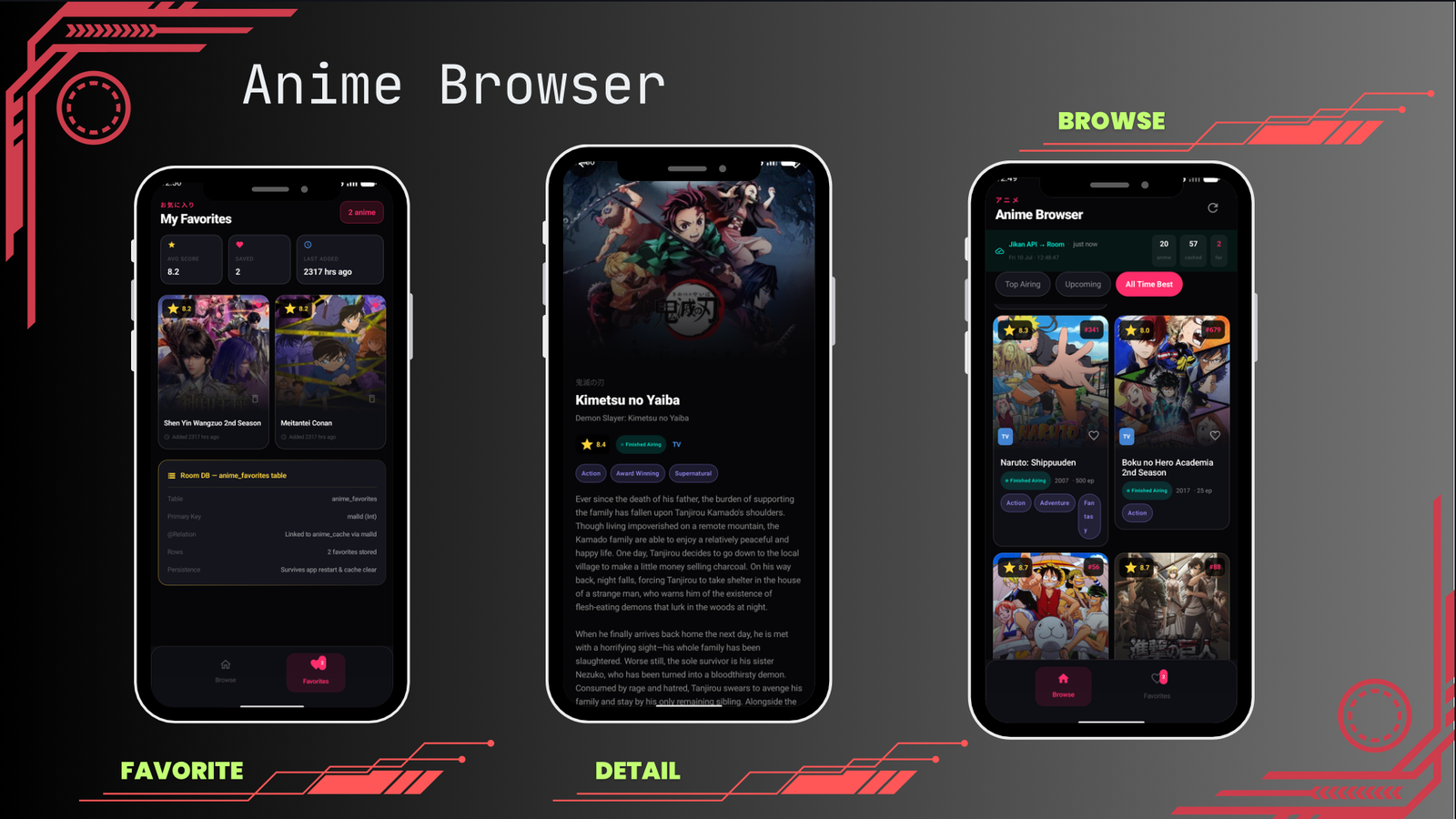 Anime browser app